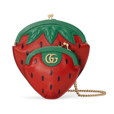 gucci strawberry makeup bag|Gucci strawberry mini bag.